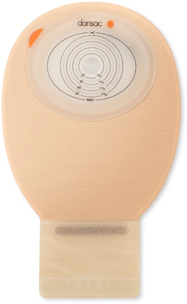 DANSAC NOVALIFE TRE 1 SACCA APERTA OPACA PIANA MIDI PER ILEOSTOMIA CON FINESTRA RITAGLIABILE 15-55X70 MM 420 ML 30 PEZZI - dottorbianchi.it