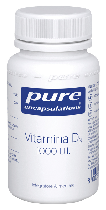 PURE ENCAPSULATIONS VITAMINA D3 30 CAPSULE - dottorbianchi.it