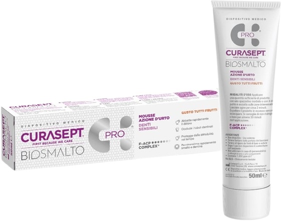 CURASEPT BIOSMALTO MOUSSE DENTI SENSIBILI 50 ML - dottorbianchi.it