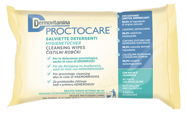 DERMOVITAMINA PROCTOCARE SALVIETTE DETERGENTI 15 PEZZI - dottorbianchi.it