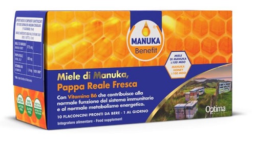 MANUKA BENEFIT PAPPA REALE MANUKA VITAMINA B6 10 FLACONCINI 10 ML - dottorbianchi.it