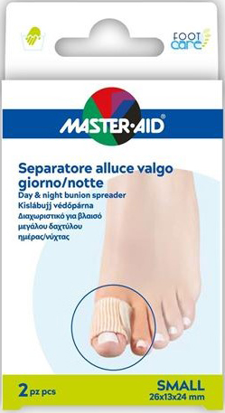 MASTER-AID FOOT CARE DIVARICATORE ALLUCE GIORNO/NOTTE TAGLIA S 2 PEZZI - dottorbianchi.it