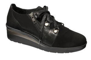SCARPA RIMELLA SUEDE+PRINTED SUEDE W BLACK 41 - dottorbianchi.it