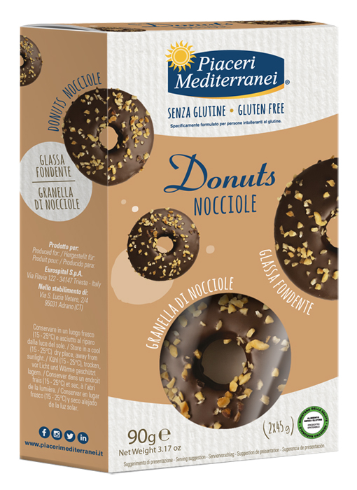 PIACERI MEDITERRANEI DONUTS NOCCIOLE 90 G - dottorbianchi.it