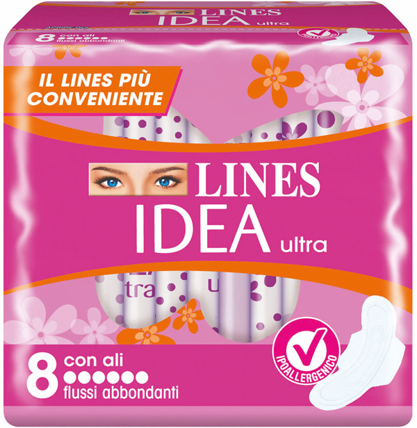 IDEA ULTRA ASSORBENTE FLUSSI ABBONDANTI CON ALI 8 PEZZI - dottorbianchi.it
