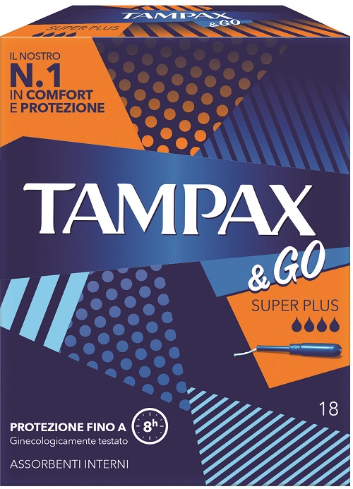 TAMPAX &GO ASSORBENTE INTERNO SUPER PLUS 18 PEZZI - dottorbianchi.it