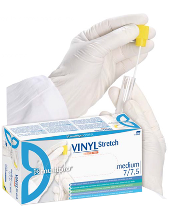 GUANTO VINILE STRETCH SENZA POLVERE BIANCO OPACO AMBIDESTRO S 100 PEZZI - dottorbianchi.it