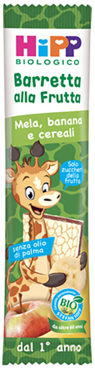 HIPP BIO BARRETTA ALLA FRUTTA MELA/BANANA/CEREALI 23 G - dottorbianchi.it