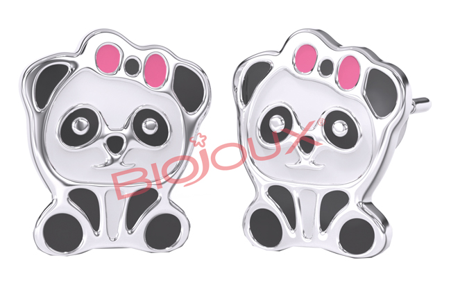 ORECCHINO STERILE BJT711 STS BABY PANDA - dottorbianchi.it