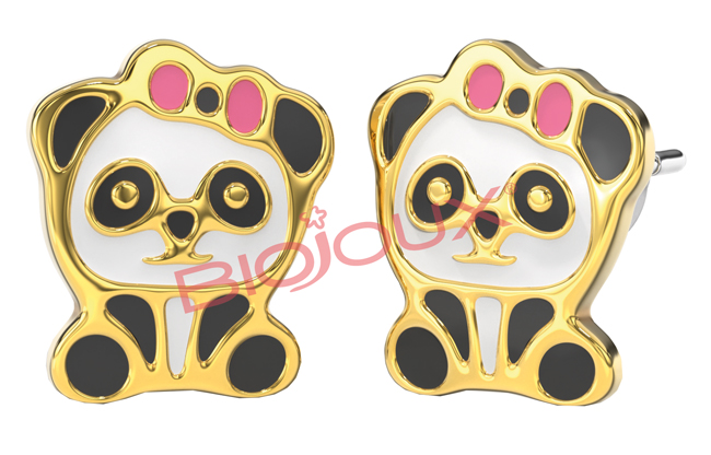 ORECCHINO STERILE BJT712 GP BABY PANDA - dottorbianchi.it