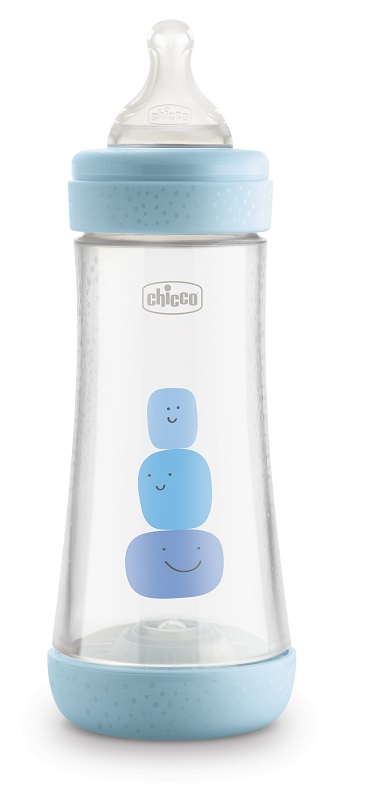 CHICCO BIBERON PERFECT 5 BOY 300 ML IN SILICONE 3 FORI - dottorbianchi.it