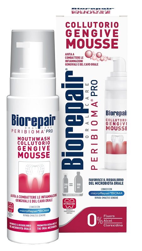 BIOREPAIR ORAL CARE PERIBIOMA PRO COLLUTORIO GENGIVE MOUSSE 200 ML - dottorbianchi.it
