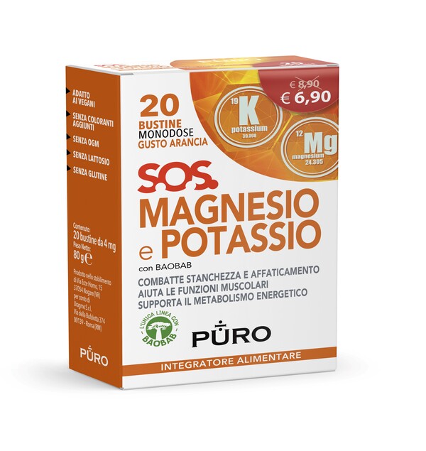 PURO MAGNESIO POTASSIO E BAOBAB 20 BUSTINE 4 G - dottorbianchi.it
