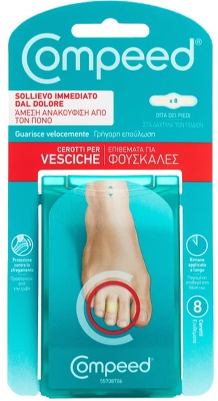 COMPEED CEROTTI PER VESCICHE DITA PIEDI 8 PEZZI CARTON - dottorbianchi.it