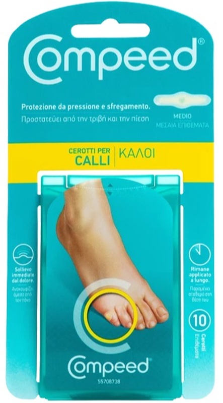 COMPEED CEROTTI PER CALLI MEDIO 10 PEZZI - dottorbianchi.it