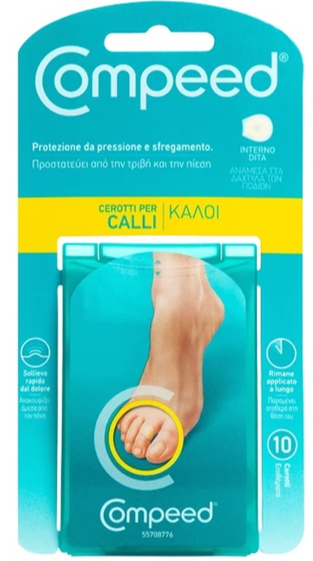 COMPEED CEROTTI PER CALLI INTERNO DITA 10 PEZZI - dottorbianchi.it
