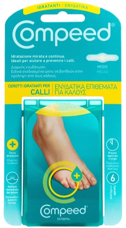 COMPEED CEROTTI PER CALLI IDRATANTI 6 PEZZI - dottorbianchi.it