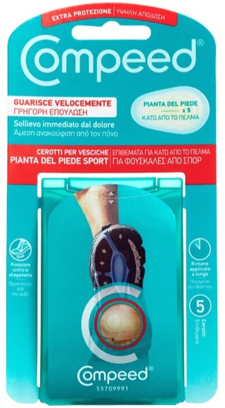COMPEED CEROTTI PER VESCICHE PIANTA PIEDE SPORT 5 PEZZI - dottorbianchi.it