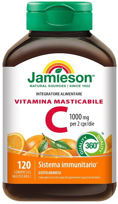 JAMIESON VITAMINA C 1000 MASTICABILE ARANCIA 120 COMPRESSE - dottorbianchi.it
