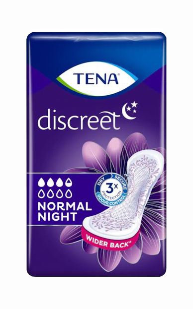 ASSORBENTE TENA DISCREET NORMAL NIGHT 10 PEZZI - dottorbianchi.it
