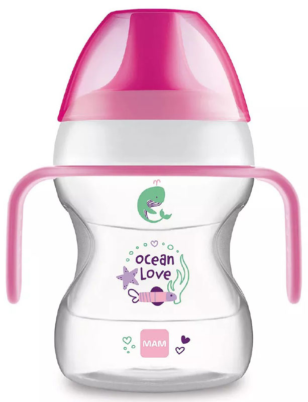 MAM LEARN TO DRINK CUP 190ML FEMMINA - dottorbianchi.it