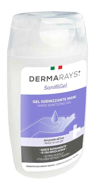 DERMARAYS SANIFIL GEL IGIENIZZANTE MANI PRONTO ALL'USO ALCOOL 80% 100 ML - dottorbianchi.it