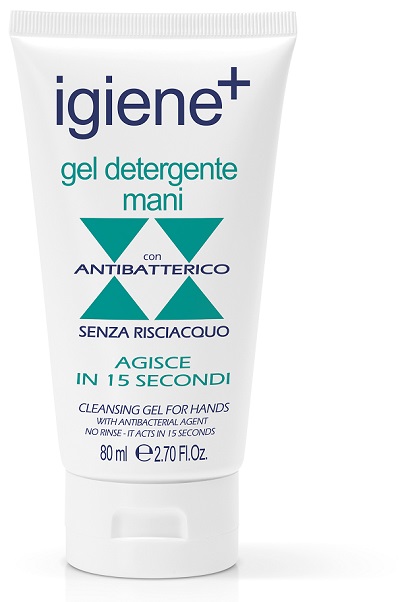 IGIENE+ GEL DETERGENTE MANI ANTIBATTERICO SENZA RISCIACQUO 80 ML - dottorbianchi.it