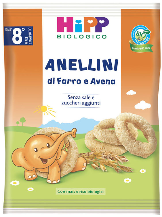 HIPP BIO ANELLINI FARRO AVENA 30 G - dottorbianchi.it
