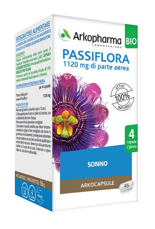 ARKO CAPSULE PASSIFLORA 45 CAPSULE BIO - dottorbianchi.it