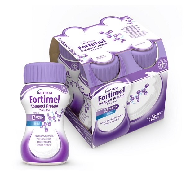 NUTRICIA FORTIMEL COMPACT PROTEIN GUSTO NEUTRO 4 BOTTIGLIE DA 125 ML - dottorbianchi.it