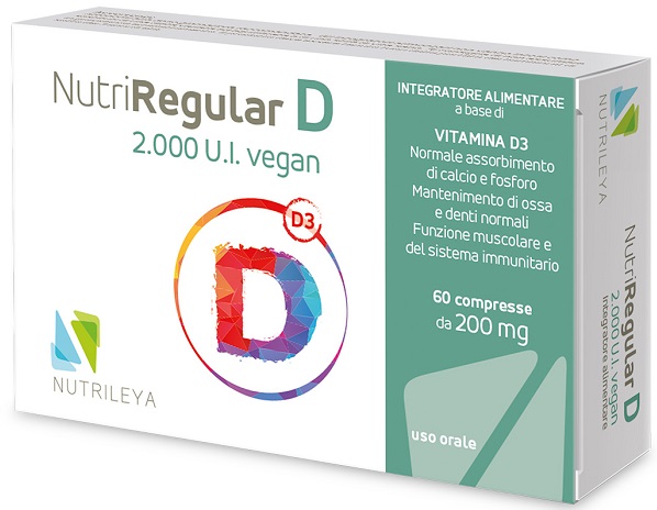NUTRIREGULAR D 2000UI VEGAN 60 COMPRESSE - dottorbianchi.it