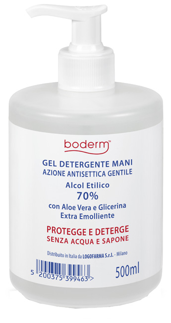 BODERM HAND CLEANSING GEL 70% 500 ML CON DISPENSER - dottorbianchi.it