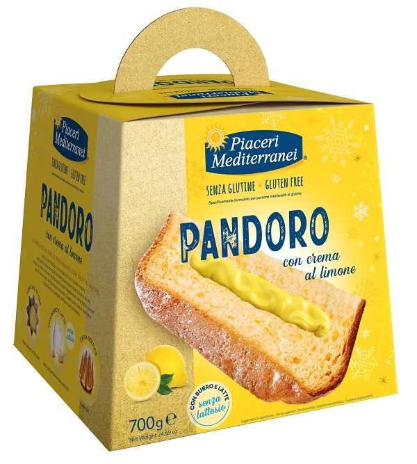 PIACERI MEDITERRANEI PANDORO CREMA AL LIMONE 700 G - dottorbianchi.it