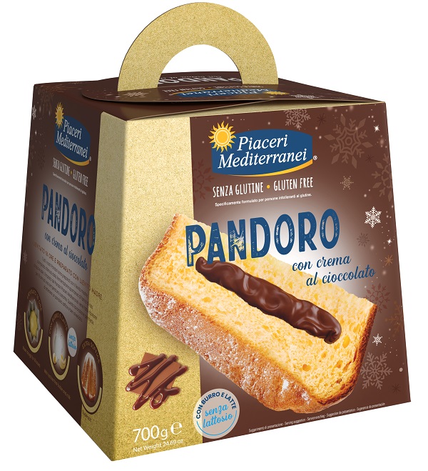 PIACERI MEDITERRANEI PANDORO CREMA AL CIOCCOLATO 700 G - dottorbianchi.it