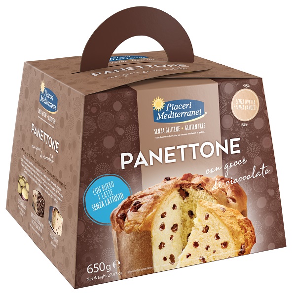PIACERI MEDITERRANEI PANETTONE GOCCE DI CIOCCOLATO 650 G - dottorbianchi.it