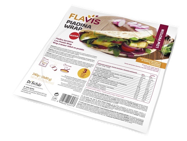 FLAVIS PIADINA WRAP APROTEICA 3 PEZZI DA 80 G - dottorbianchi.it