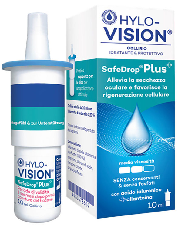 HYLOVISION SAFE DROP PLUS COLLIRIO IDRATANTE E PROTETTIVO 10 ML - dottorbianchi.it