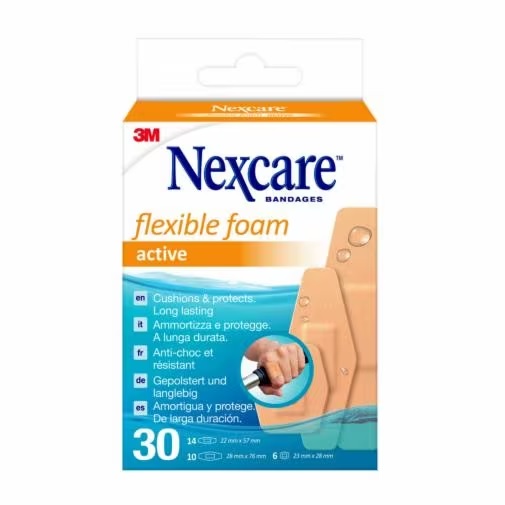 CEROTTO PREPARATO NEXCARE ACTIVE 360 GRADI N1030ASD04 ASSORTITI 3 MISURE 6 CEROTTI 23X28MM + 14 CEROTTI 22X57MM + 10 CEROTTI 28X76MM - dottorbianchi.it