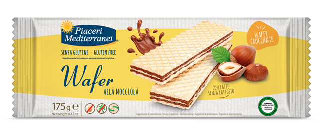 PIACERI MEDITERRANEI WAFER NOCCIOLA 175 G - dottorbianchi.it