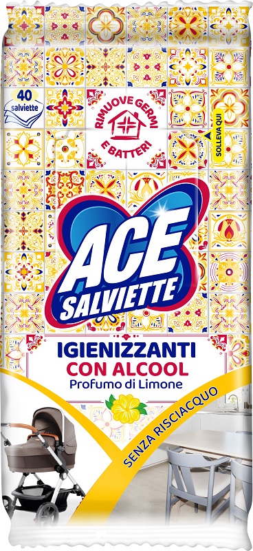 ACE SALVIETTE IGIENIZZANTI SGRASSANTI 40 PEZZI - dottorbianchi.it