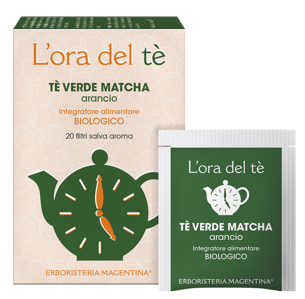 TE' VERDE MATCHA/ARANCIO BIO 20 FILTRI 30 G - dottorbianchi.it