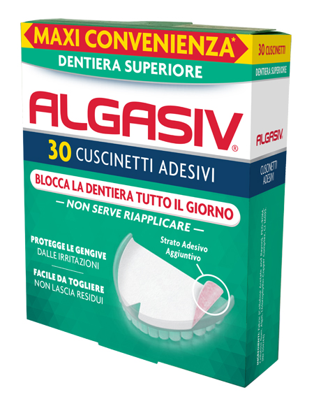 ALGASIV ADESIVO PER PROTESI DENTARIA SUPERIORE 30 PEZZI - dottorbianchi.it