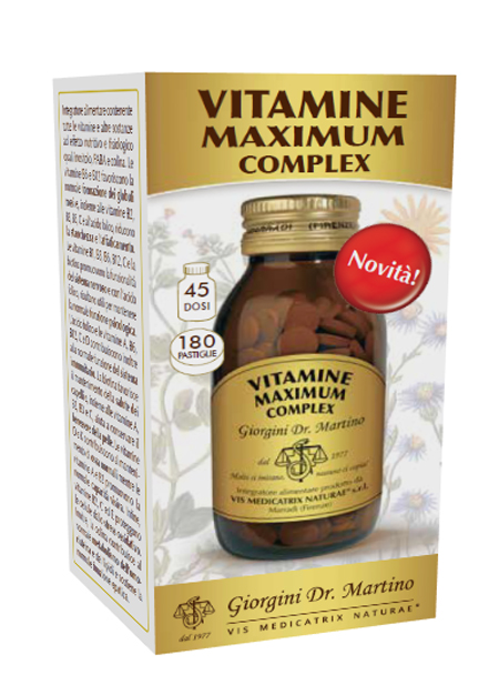 VITAMINE MAXIMUM COMPLEX 180 PASTIGLIE - dottorbianchi.it