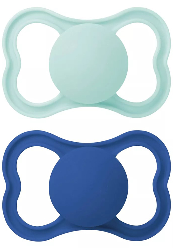 MAM AIR SUCCHIETTO 16+ MESI SILICONE MASCHIO 2 PEZZI - dottorbianchi.it