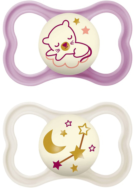 MAM AIR NIGHT SUCCHIETTO 16+ MESI SILICONE DOPPIO FEMMINA - dottorbianchi.it