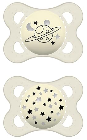 MAM SUCCHIETTO ORIGINAL NIGHT 2-6 MESI SILICONE NEUTRO 2 PEZZI - dottorbianchi.it