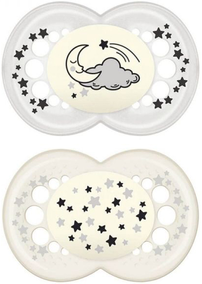 MAM NIGHT SUCCHIETTO 6+ MESI SILICONE DOPPIO NEUTRO - dottorbianchi.it