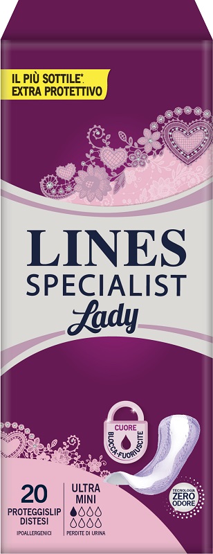 PANNOLONE SAGOMATO LINES SPECIALIST ULTRAMINI 20 PEZZI - dottorbianchi.it