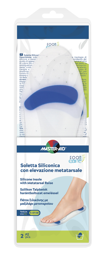 MASTER-AID FOOT CARE SOLETTA SILICONICA SMALL 37-38 EU ELEV METATARSO - dottorbianchi.it