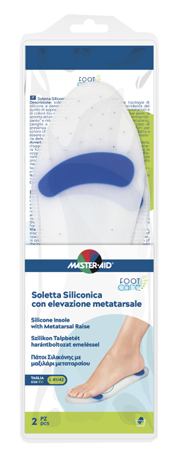 MASTER-AID FOOT CARE SOLETTA SILICONICA LARGE 41-42 EU ELEV METATARSO - dottorbianchi.it